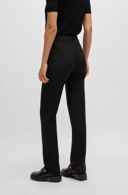Regular-fit trousers in virgin wool