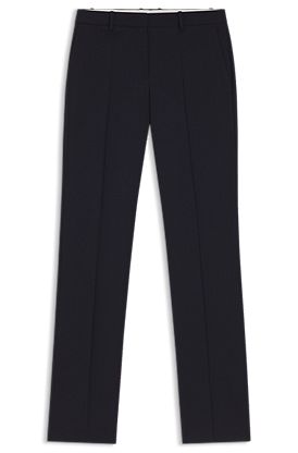 Regular-fit trousers in Italian-made virgin wool