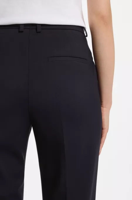 Regular-fit trousers in Italian-made virgin wool