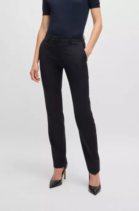 Regular-fit trousers in virgin wool