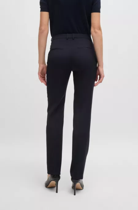 Regular-fit trousers in virgin wool