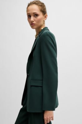 Hugo Boss 美品 ダークグリーン オリーブ カーキ レザー ジャケット