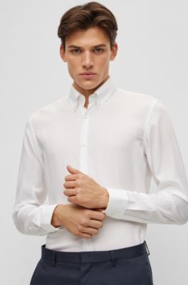 HUGO Slimfit buttondown shirt in canvas