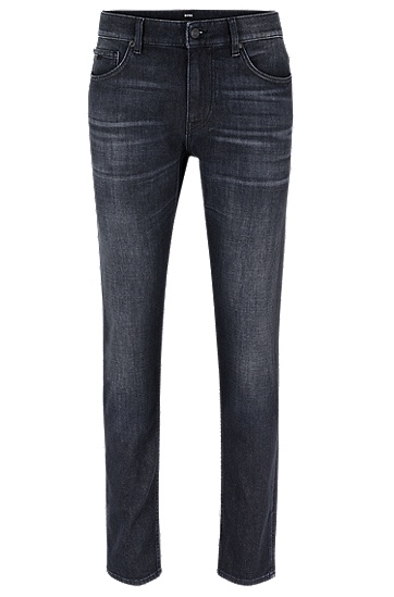 BOSS 博斯修身版型柔软意大利灰色牛仔裤,  031_Medium Grey