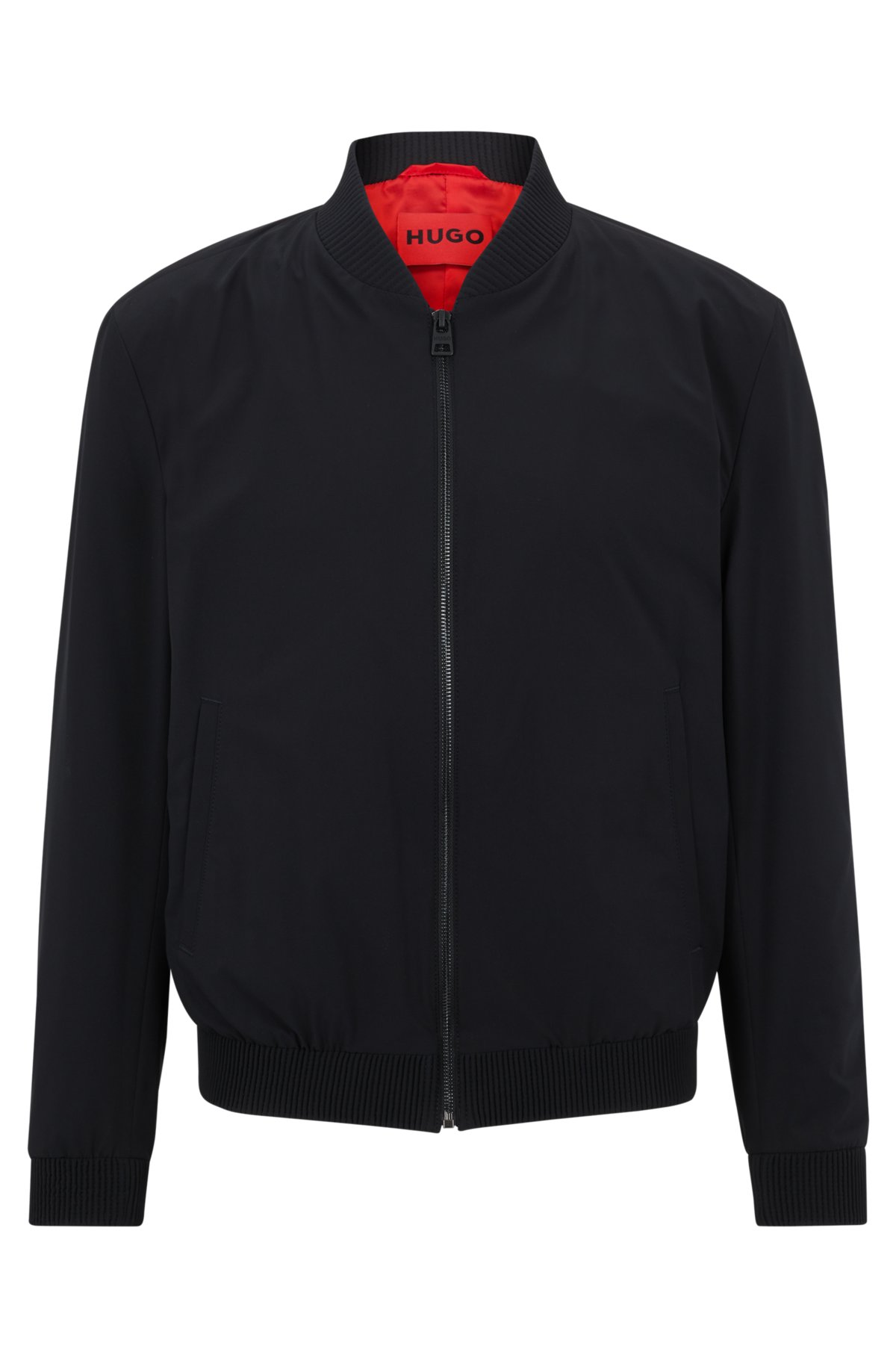 HUGO - Packable slim-fit jacket with lining