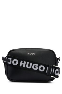 HUGO - Umhängetasche aus Kunstleder mit Logo-Riemen