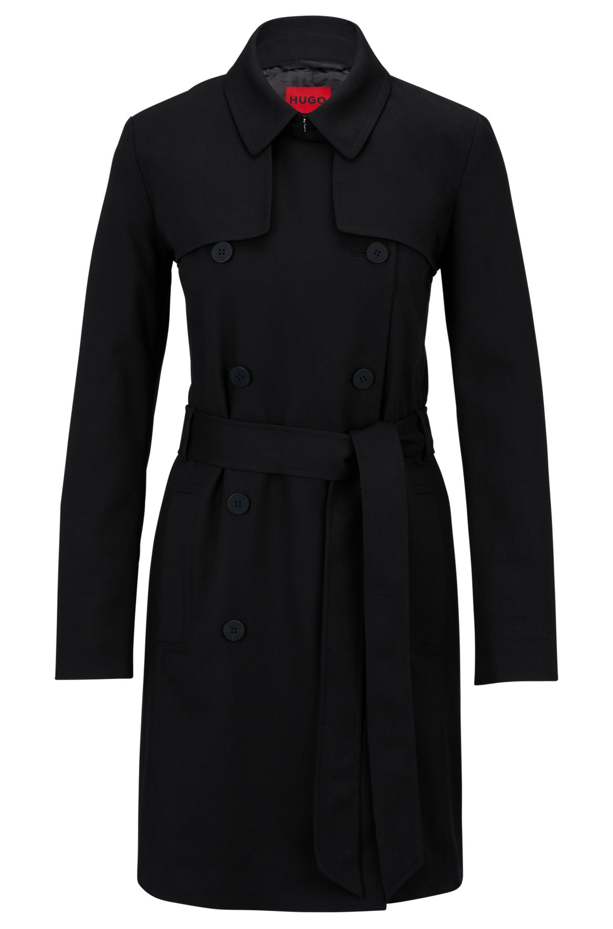 HUGO Stretch-cotton Trench Coat With Double-breasted Closure | atelier ...