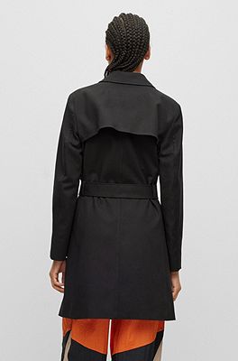 Black trench hotsell coat women's long