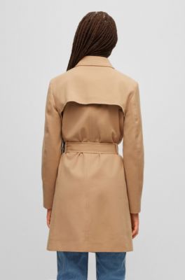 HUGO - ストレッチコットン ダブルブレスト トレンチコート