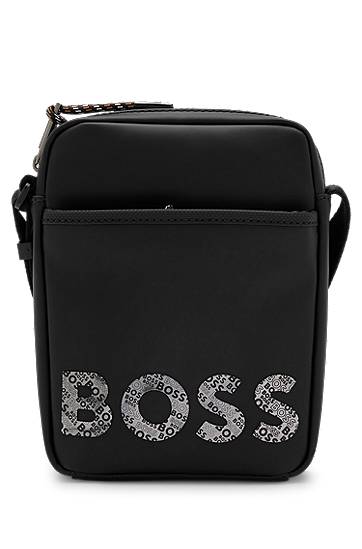 Hugo Boss Reporter Bag In Faux Leather With New-season Logo In Black ...