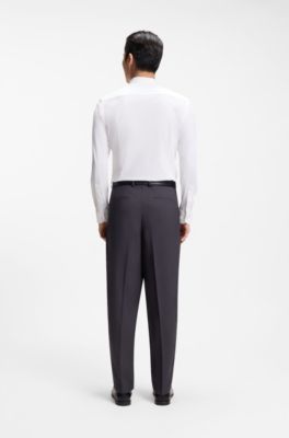 Slim-fit shirt in performance-stretch jersey, White