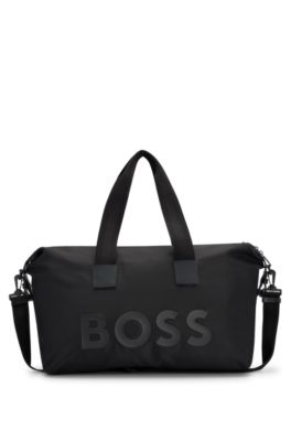 BOSS - Logo holdall in patterned fabric