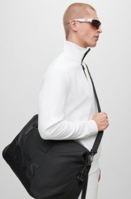 BOSS - Logo holdall in patterned fabric