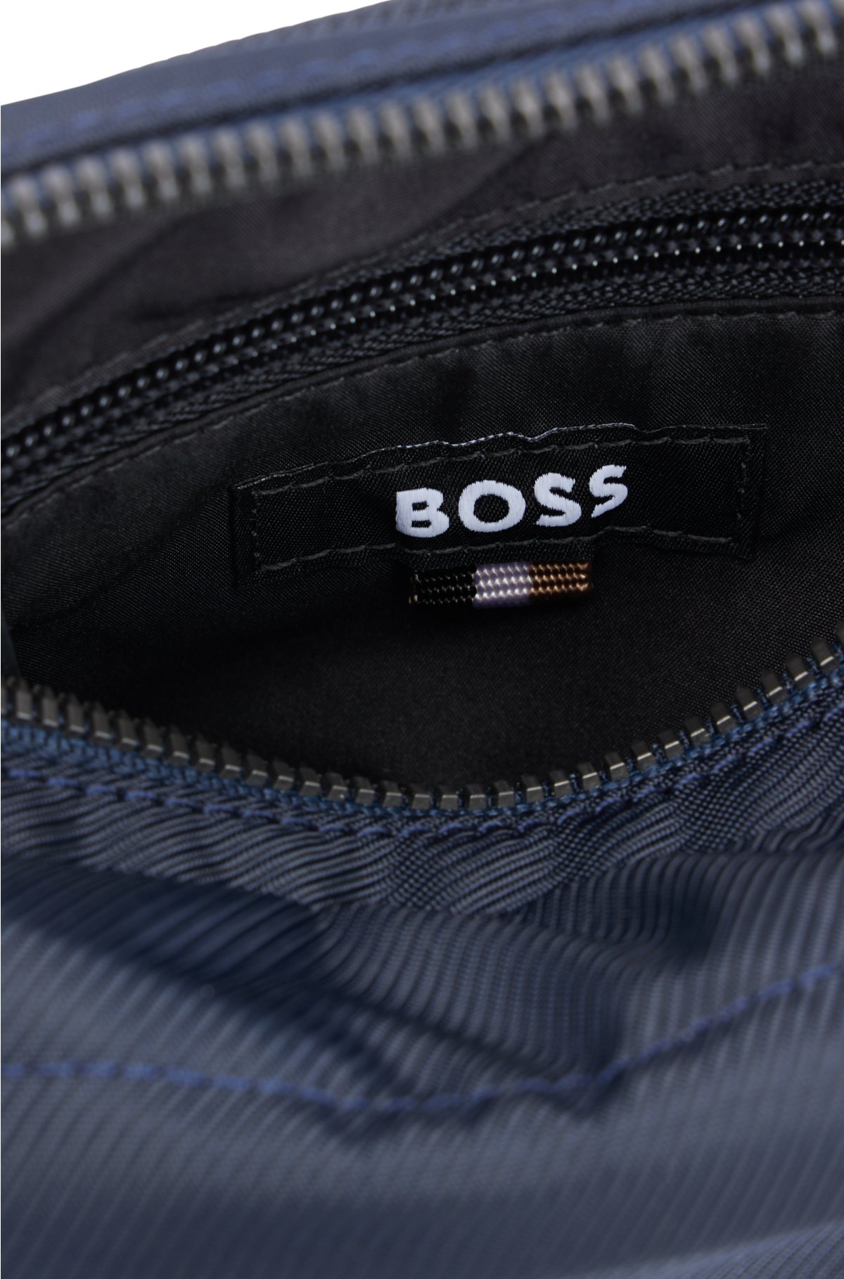 BOSS - Structured reporter bag with monogram detailing