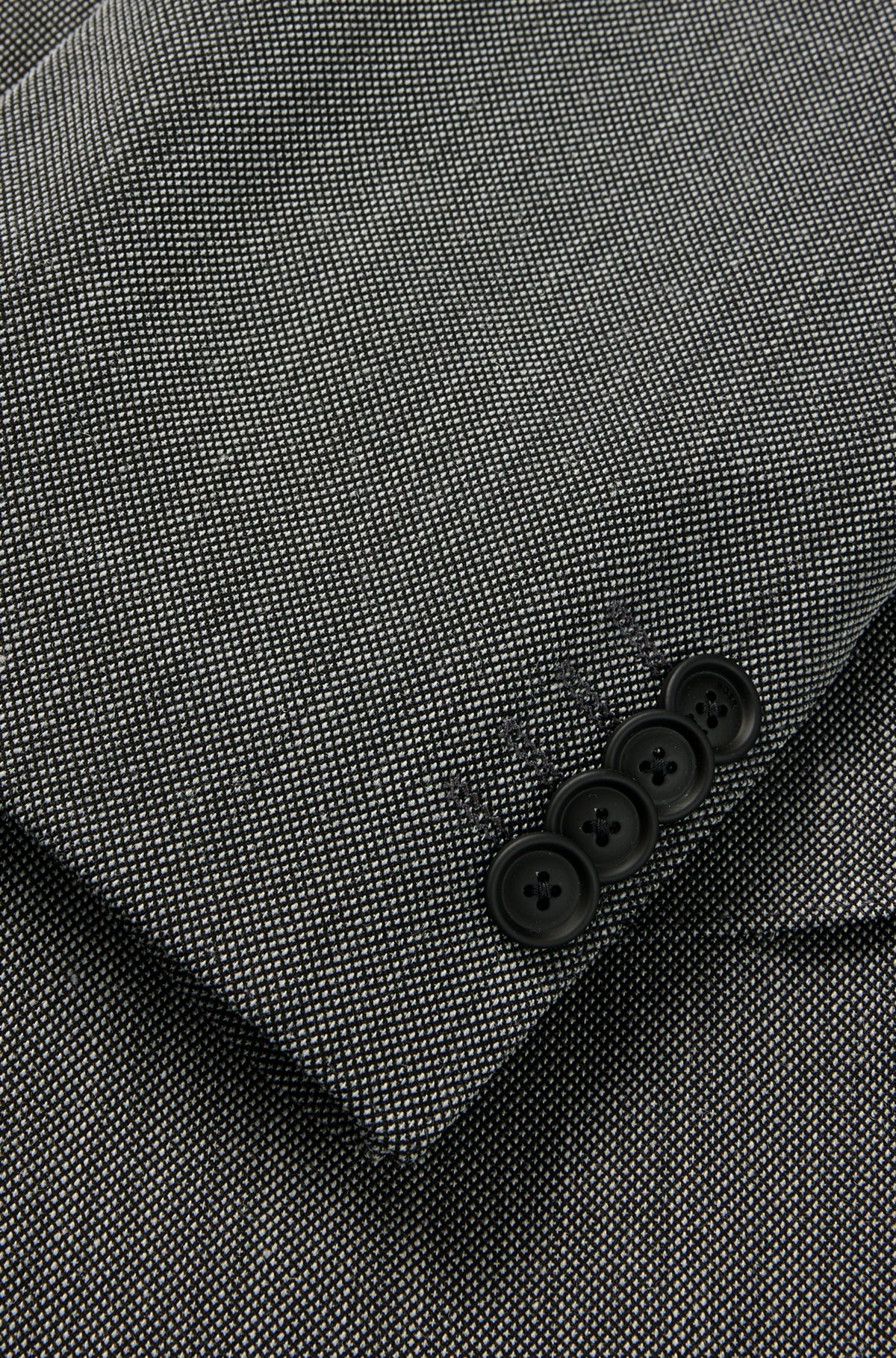 Fein gemusterter Slim-Fit Anzug aus funktionalem Stretch-Gewebe, Silber