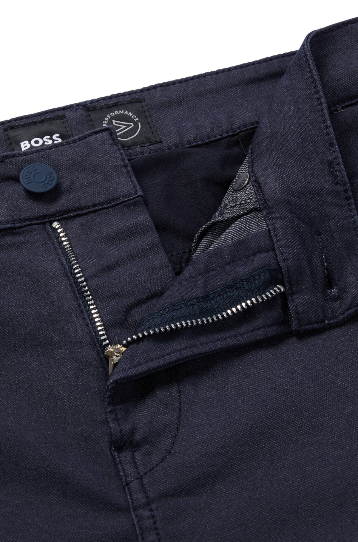 Ontwijken kussen Inpakken BOSS - Slim-fit regular-rise jeans in performance denim