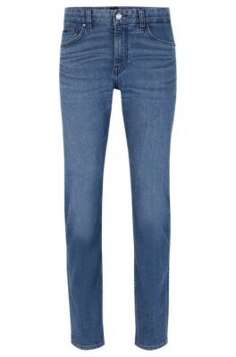 HUGO BOSS SLIM-FIT JEANS IN BLUE COMFORT-SILK DENIM