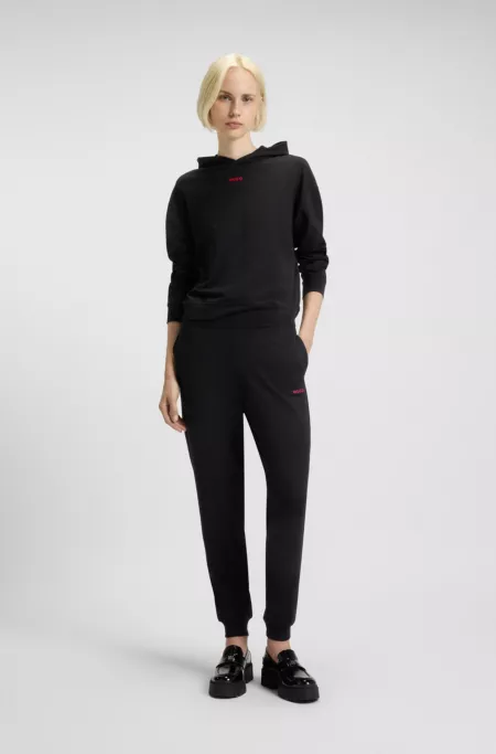 Logo-print tracksuit bottoms in stretch modal and cotton