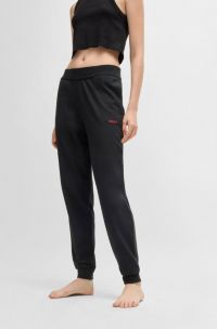 Relaxed-fit trainingsbroek met logoprint, Zwart