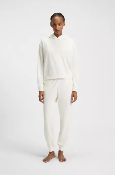 Bas de survêtement en coton et modal stretch avec logo imprimé