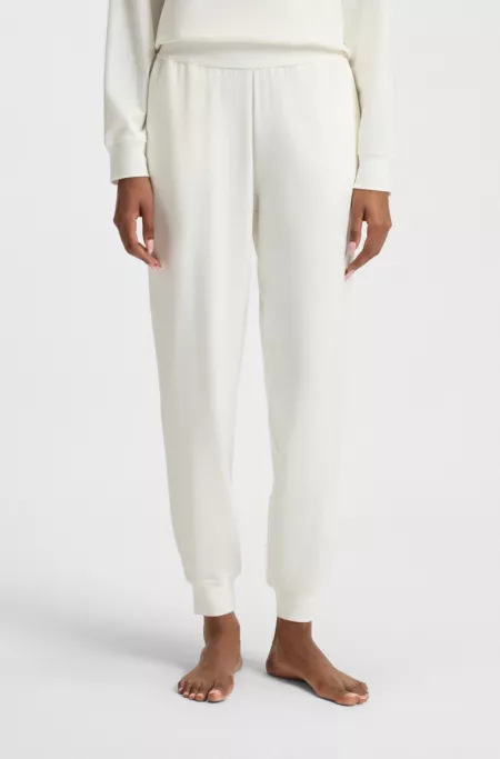 Bas de survêtement en coton et modal stretch avec logo imprimé