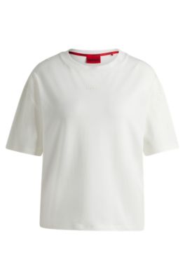 Tシャツ・カットソー HUGO Men T-shirt White 50493727 100 DALTOR T-shirt with logo print brand HUGO