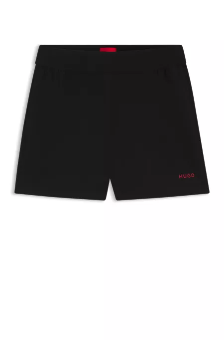 Logo-print shorts in stretch fabric