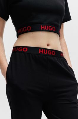 HUGO - Bas De Survêtement Resserré Au Bas Des Jambes Avec Taille Logotée