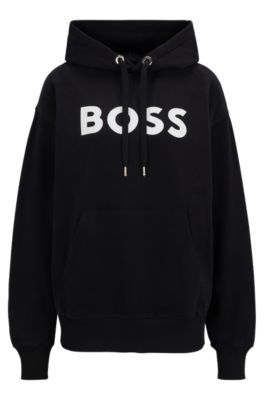 BOSS - コットンブレンド フーディ コントラストロゴ