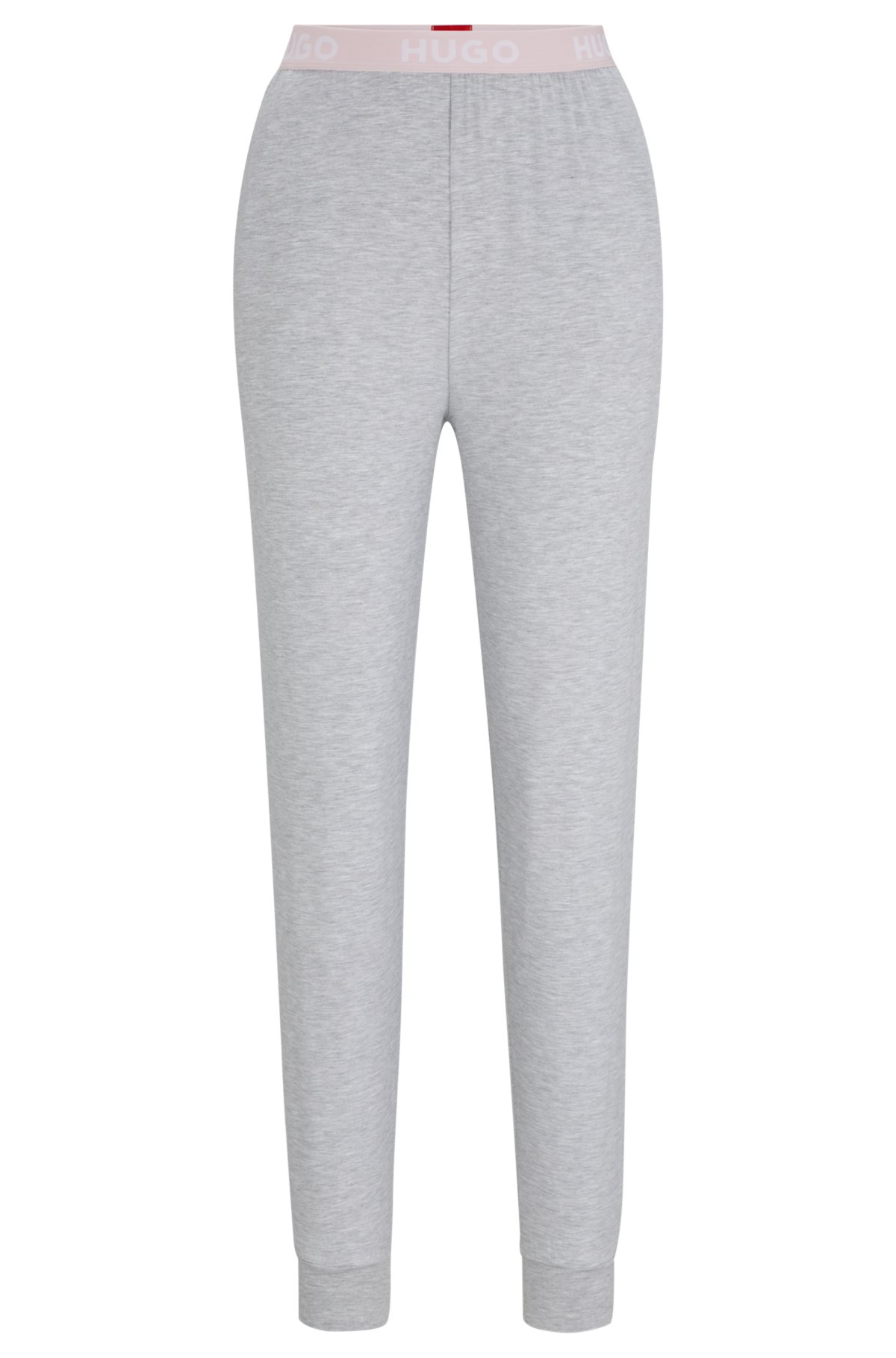 Mode-Online-Shop HUGO - mit Bund aus Logos Stretch-Jersey Pyjama-Hose am