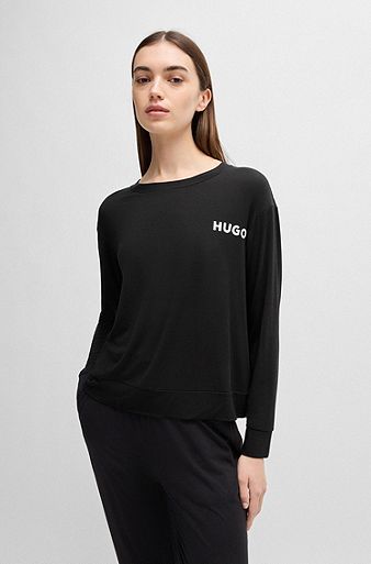 HUGO - Pyjama-Shorts Stretch-Jersey aus Logo-Bund mit
