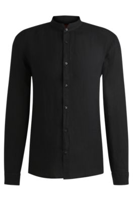HUGO BOSS スリムフィット ブラックシャツ L BOSS - スリムフィット