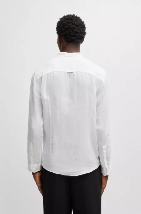 Slim-fit linen shirt