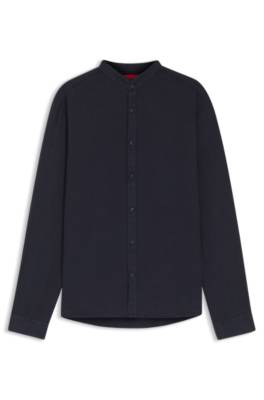 Slim-fit shirt in linen canvas 1