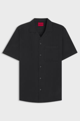Relaxed-fit multi-occasional shirt in linen, Black