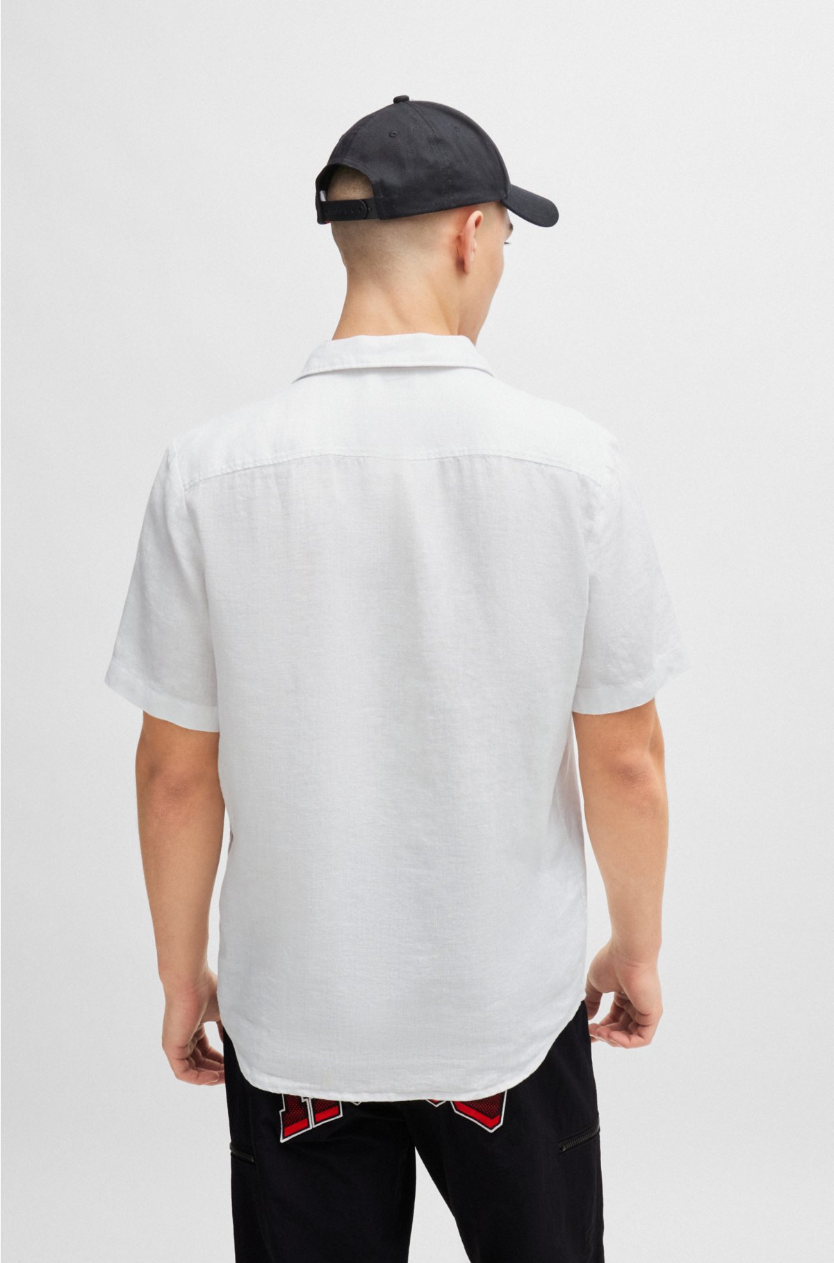 Relaxed-fit multi-occasional shirt in linen, White