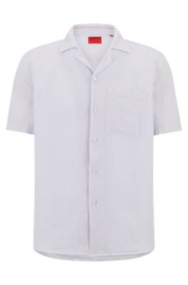 Hugo Boss Relaxed-fit Shirt In Pure Linen