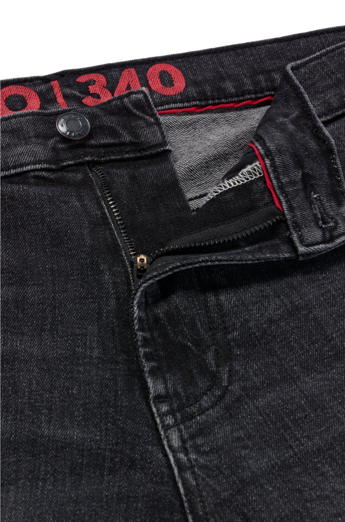 comfort-stretch black - Regular-fit jeans in denim HUGO