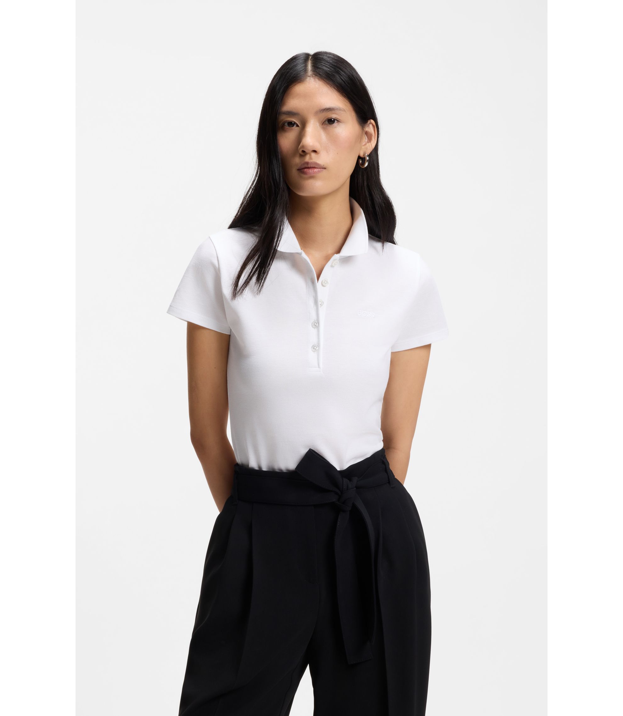 Poloshirt aus Baumwoll-Piqué mit Logo-Detail