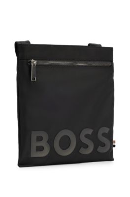 BOSS - Logo envelope bag in structured fabric