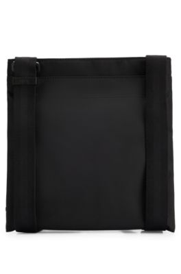 BOSS - Logo envelope bag in structured fabric