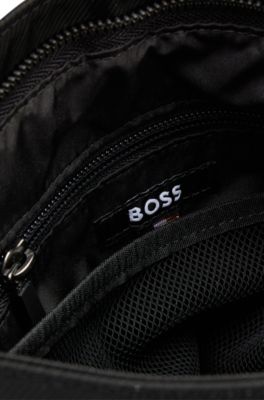 BOSS - Logo envelope bag in structured fabric