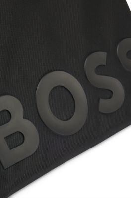 BOSS - Logo envelope bag in structured fabric