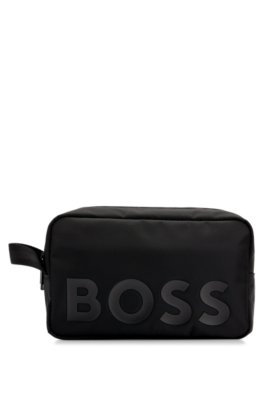 Trousse de toilette à logo en matière structurée