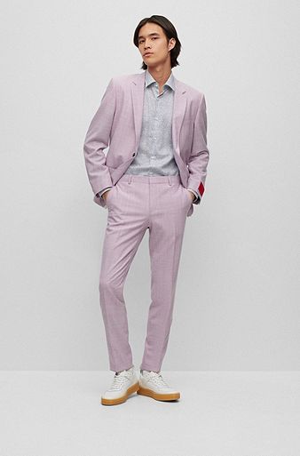 Spring Lavender Blazer Men Suits Slim Fit 2 Piece Dark Purple
