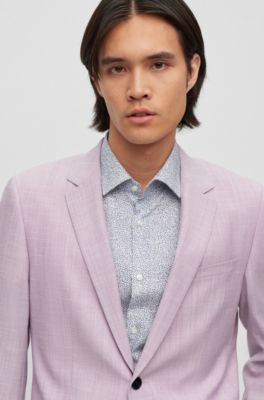 HUGO Slimfit suit in patterned performancestretch fabric