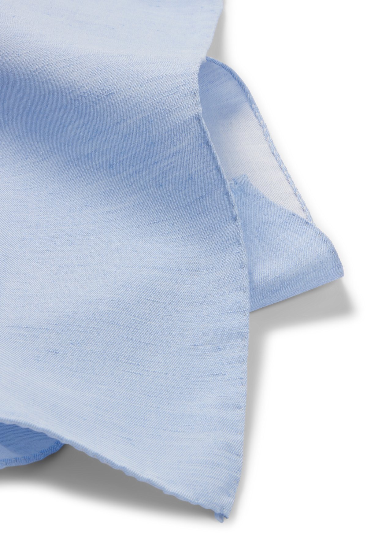 Pochet van linnen en katoenmix, Lichtblauw