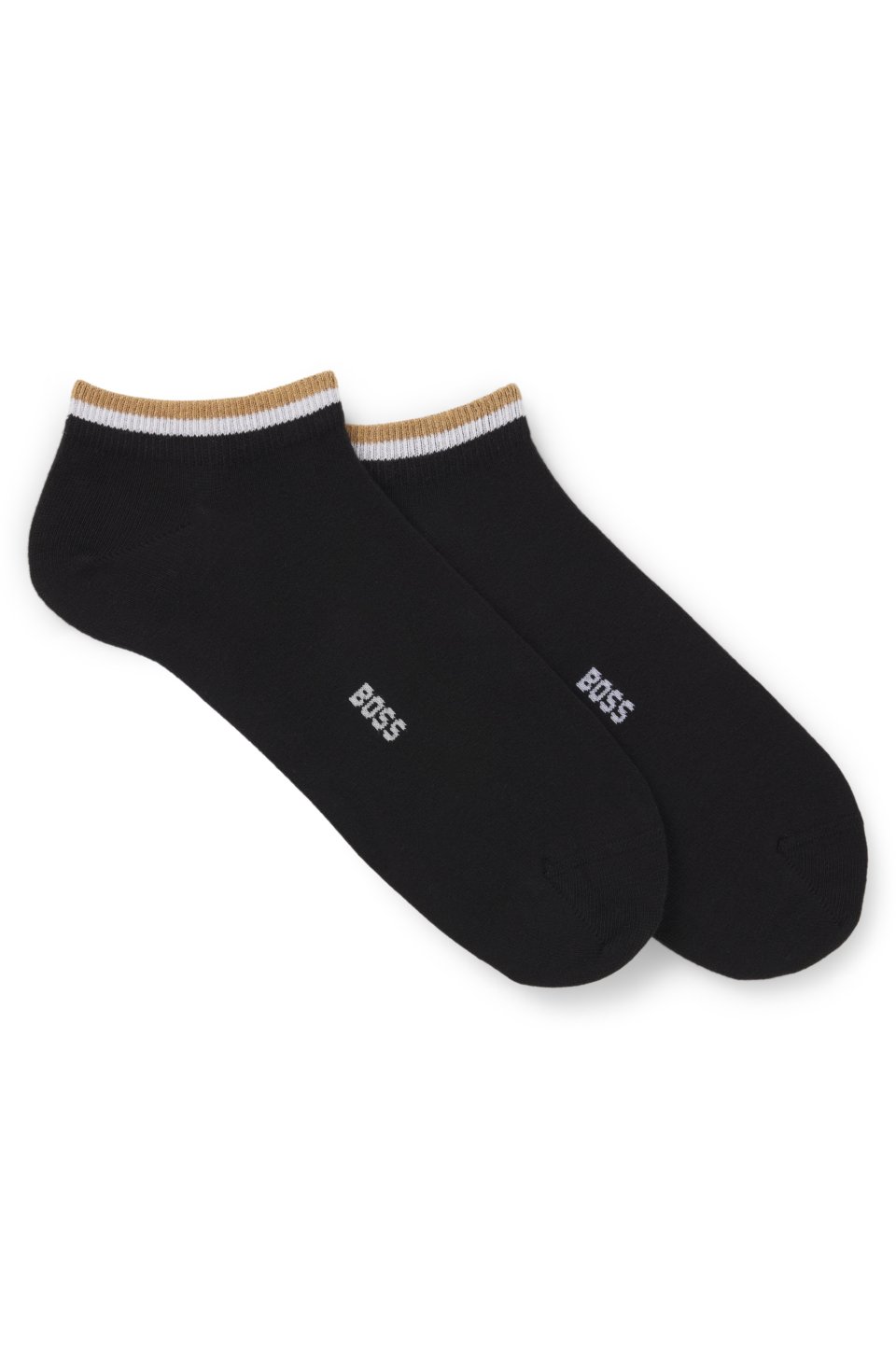 Two-pack of ankle socks with signature-stripe cuffs