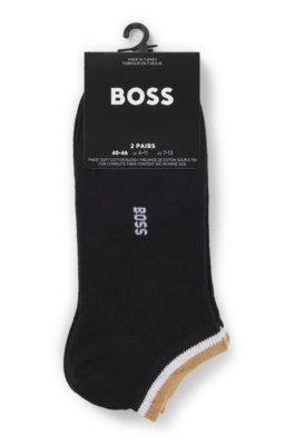 Boss Two-pack of ankle socks with signature-stripe cuffs övrigt herr – bild 2