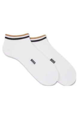 Two-pack of ankle socks with signature-stripe cuffs